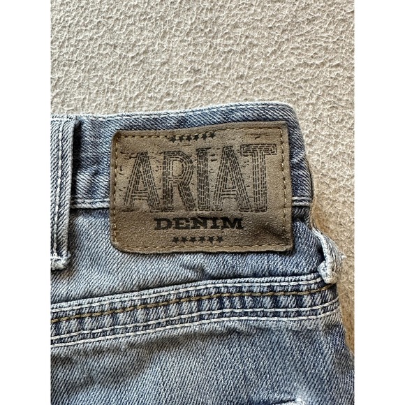 Ariat Jeans Mens 36x38 Blue Denim Straight Leg Light Wash Western YKK 10017511 - Picture 9 of 16